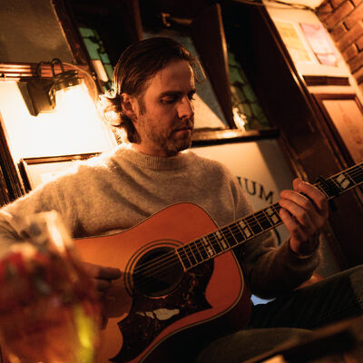 Guitarist duo performing at Mulligans