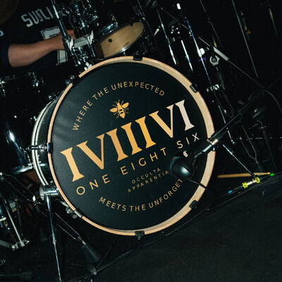 Drummer performing with One Eight Six